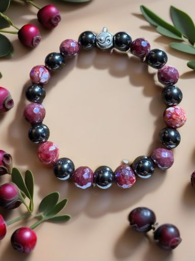 Hematite & Fire Red Agate